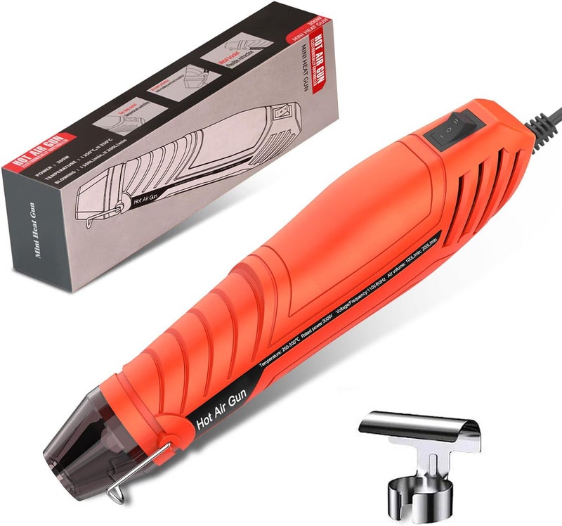 LDK Heat Gun for Crafting, Mini Dual Temp Hot Air Gun Tool with Reflector Nozzle for Epoxy Resin, Shrink Wrapping, Vinyl Wrap, Embossing, Electronics, Candle Making, Phone Repair & DIY - Image 1